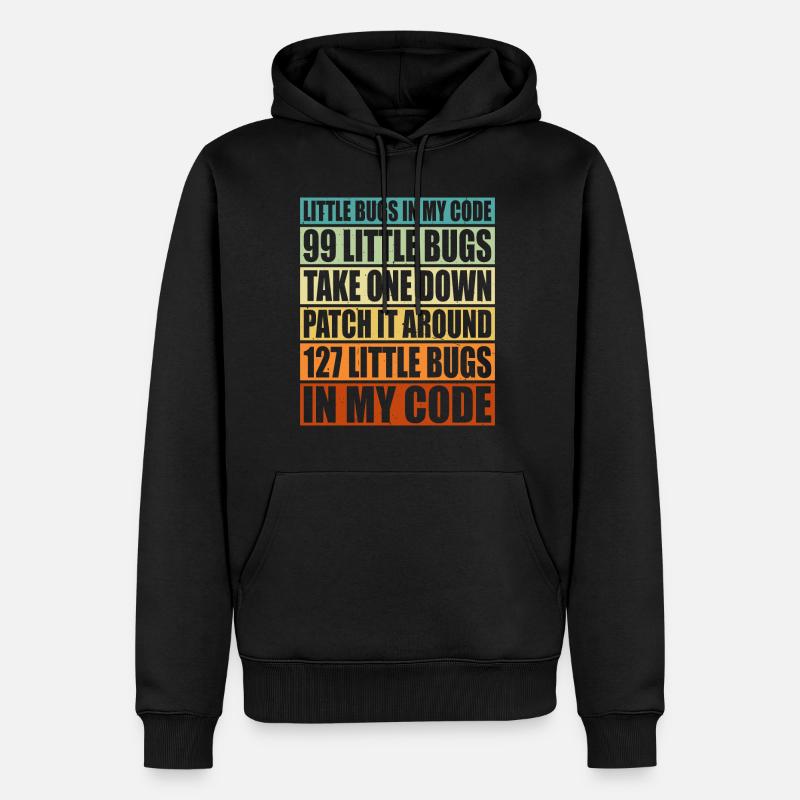 99 little Bugs in my Code 6 - Men’s Premium Organic Hoodie - black