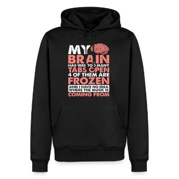 My Brain Has Way Too Many Tabs Open 5 - Männer Premium Bio Hoodie - Schwarz - Vorne - Nico (187cm)