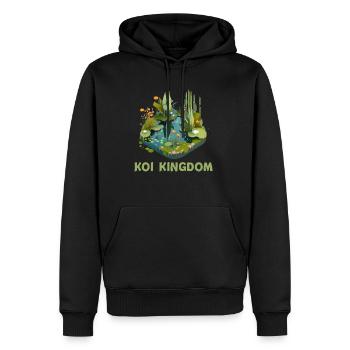 Koi Nishikigoi Gartenteich Teichlandschaft - Männer Premium Bio Hoodie - Schwarz - Vorne - Nico (187cm)