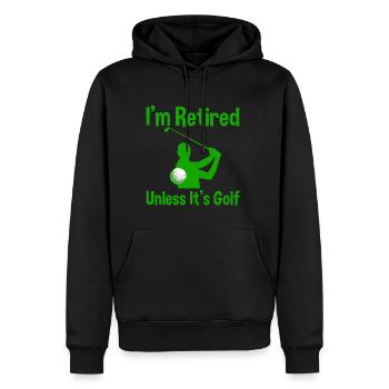 I'm Retired Unless It's Golf 2 - Männer Premium Bio Hoodie - Schwarz - Vorne - Nico (187cm)