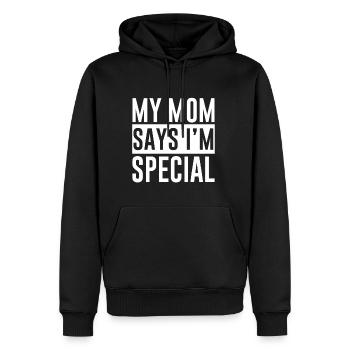 My Mom Says I'm Special 2 - Männer Premium Bio Hoodie - Schwarz - Vorne - Nico (187cm)