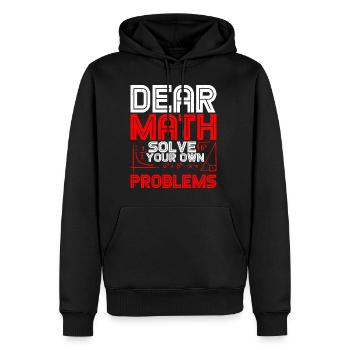 Chères mathématiques, résolvez vos propres problèmes 2 - Sweat à capuche Premium bio Homme - noir - Devant - Nico (187cm)