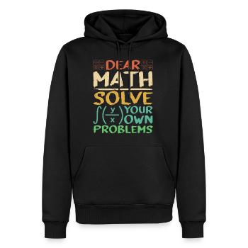 Dear Math, Solve Your Own Problems 3 - Männer Premium Bio Hoodie - Schwarz - Vorne - Nico (187cm)