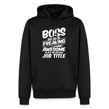 , Because Awesome Is Not A Official Job Title4 - Men’s Premium Organic Hoodie - black - Front - Nico (187cm)