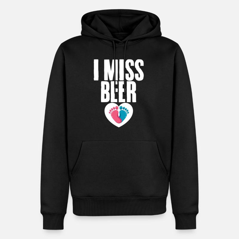La bière me manque 2 - Sweat à capuche Premium bio Homme - noir