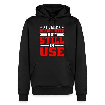 Entièrement amorti mais toujours en service 5 - Sweat à capuche Premium bio Homme - noir - Devant - Nico (187cm)
