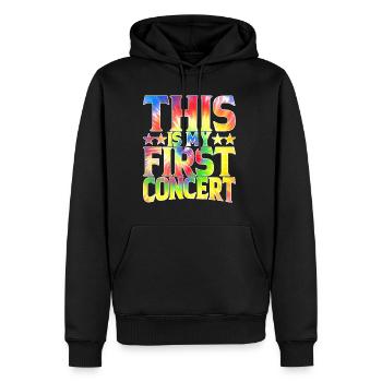 C’est mon premier concert 51 - Sweat à capuche Premium bio Homme - noir - Devant - Nico (187cm)