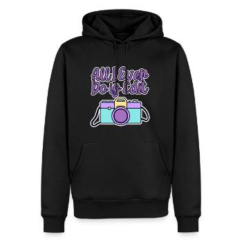 All I Ever Do Is Edit 4 - Männer Premium Bio Hoodie - Schwarz - Vorne - Nico (187cm)