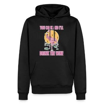 You Cook And I'll Drink The Wine 2 - Männer Premium Bio Hoodie - Schwarz - Vorne - Nico (187cm)