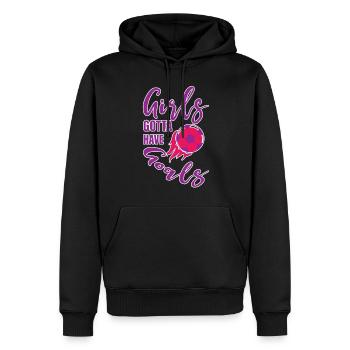 Les filles doivent avoir des objectifs 2 - Sweat à capuche Premium bio Homme - noir - Devant - Nico (187cm)