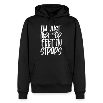 I'm Just Here For Feet In Straps - Men’s Premium Organic Hoodie - black - Front - Nico (187cm)