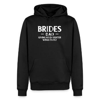 Père De La Chemise de la mariée Cadeau Père de mariage - Sweat à capuche Premium bio Homme - noir - Devant - Nico (187cm)
