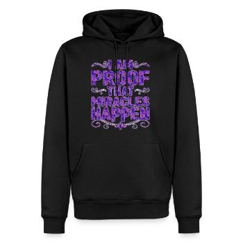 I Am Proof That Miracles Happen 5 - Männer Premium Bio Hoodie - Schwarz - Vorne - Nico (187cm)