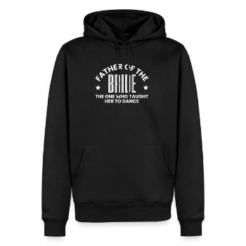 Père De La Chemise de la mariée Cadeau Père de mariage - Sweat à capuche Premium bio Homme - noir - Devant - Nico (187cm)