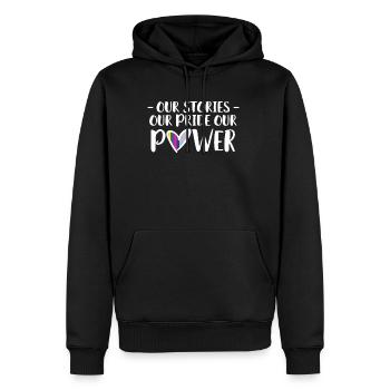 Cadeau de chemise LGBTQ+ Mois LGBT - Sweat à capuche Premium bio Homme - noir - Devant - Nico (187cm)