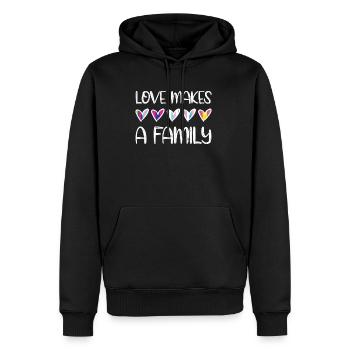 Cadeau de chemise LGBTQ+ Mois LGBT - Sweat à capuche Premium bio Homme - noir - Devant - Nico (187cm)