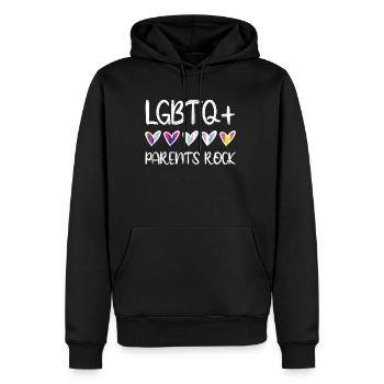 Cadeau de chemise LGBTQ+ Mois LGBT - Sweat à capuche Premium bio Homme - noir - Devant - Nico (187cm)