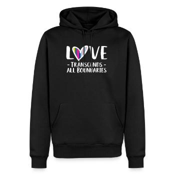 Cadeau de chemise LGBTQ+ Mois LGBT - Sweat à capuche Premium bio Homme - noir - Devant - Nico (187cm)
