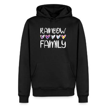 Cadeau de chemise LGBTQ+ Mois LGBT - Sweat à capuche Premium bio Homme - noir - Devant - Nico (187cm)
