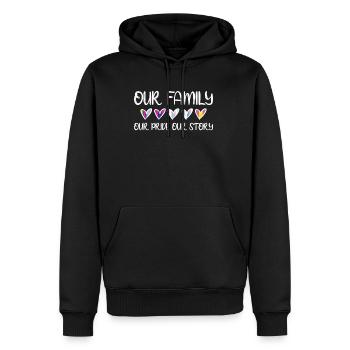 Cadeau de chemise LGBTQ+ Mois LGBT - Sweat à capuche Premium bio Homme - noir - Devant - Nico (187cm)