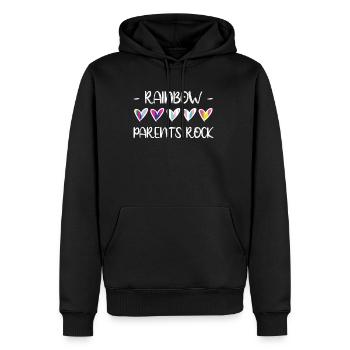 Cadeau de chemise LGBTQ+ Mois LGBT - Sweat à capuche Premium bio Homme - noir - Devant - Nico (187cm)
