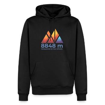Endurance Challenge Mont Everest 8848 m Cyclisme - Sweat à capuche Premium bio Homme - noir - Devant - Nico (187cm)