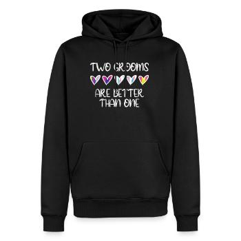 Cadeau de chemise LGBTQ+ Mois LGBT - Sweat à capuche Premium bio Homme - noir - Devant - Nico (187cm)
