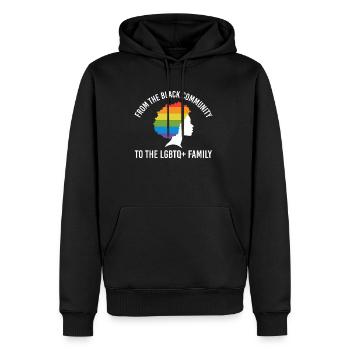 Cadeau de chemise LGBTQ+ Mois LGBT - Sweat à capuche Premium bio Homme - noir - Devant - Nico (187cm)