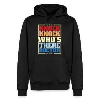Knock Knock Who's There Doctor 8 - Männer Premium Bio Hoodie - Schwarz - Vorne - Nico (187cm)