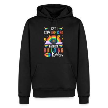 Cadeau de chemise LGBTQ+ Mois LGBT - Sweat à capuche Premium bio Homme - noir - Devant - Nico (187cm)