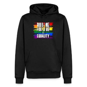 Cadeau de chemise LGBTQ+ Mois LGBT - Sweat à capuche Premium bio Homme - noir - Devant - Nico (187cm)