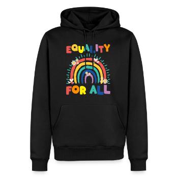 Cadeau de chemise LGBTQ+ Mois LGBT - Sweat à capuche Premium bio Homme - noir - Devant - Nico (187cm)