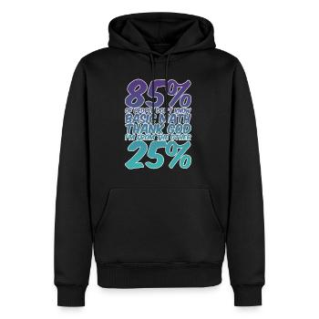 85% Of People Don't Know Basic Math 2 - Männer Premium Bio Hoodie - Schwarz - Vorne - Nico (187cm)