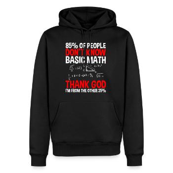 85% Of People Don't Know Basic Math 4 - Männer Premium Bio Hoodie - Schwarz - Vorne - Nico (187cm)