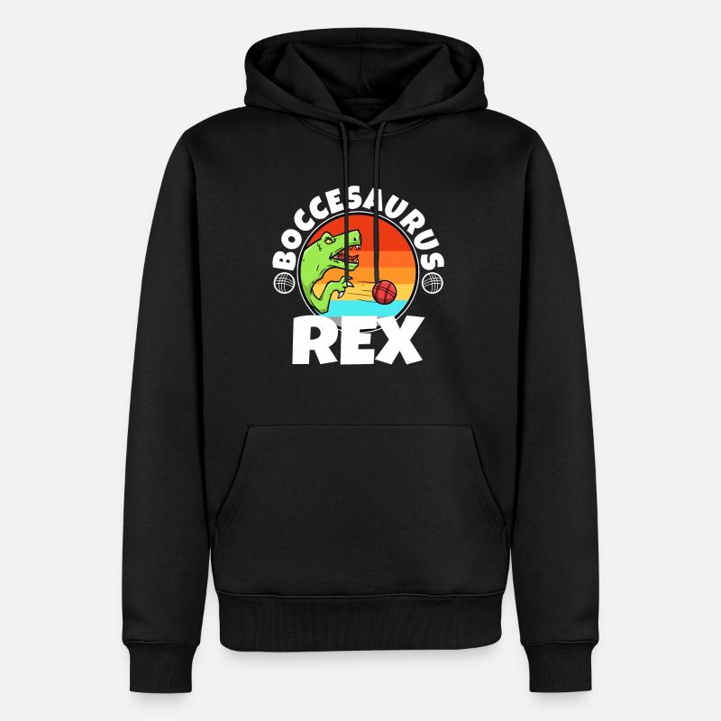 Boccesaurus Rex - Sweat à capuche Premium bio Homme - noir