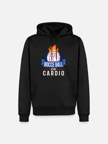 Bocce is my cardio - Men’s Premium Organic Hoodie - black