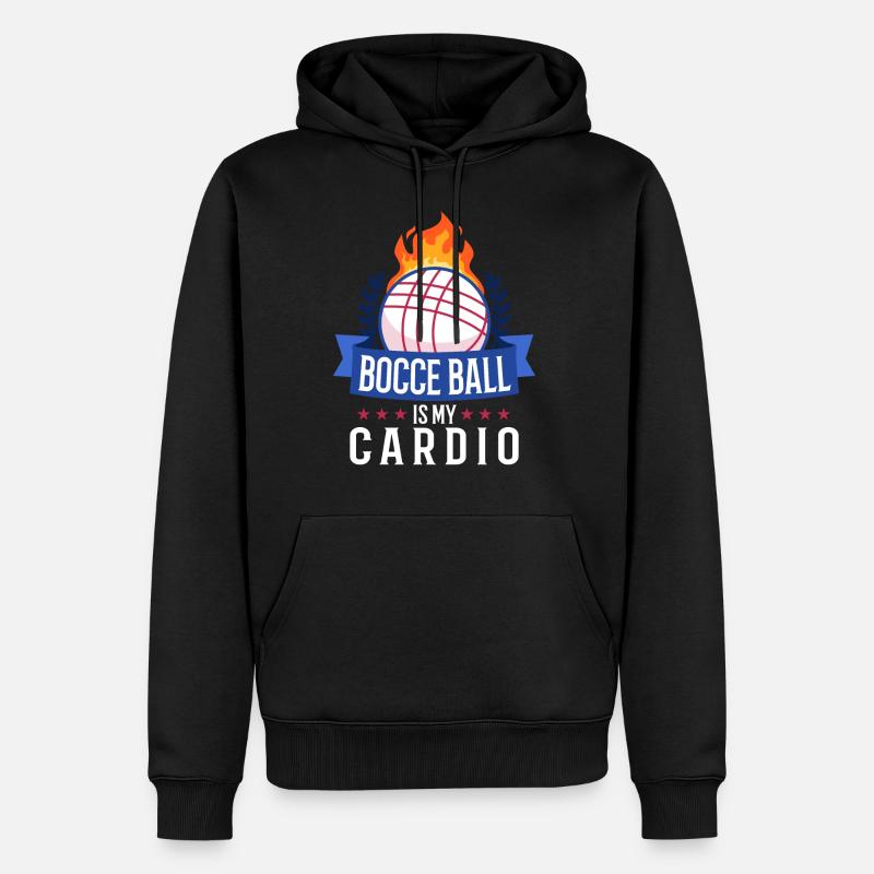 La pétanque est mon cardio - Sweat à capuche Premium bio Homme - noir