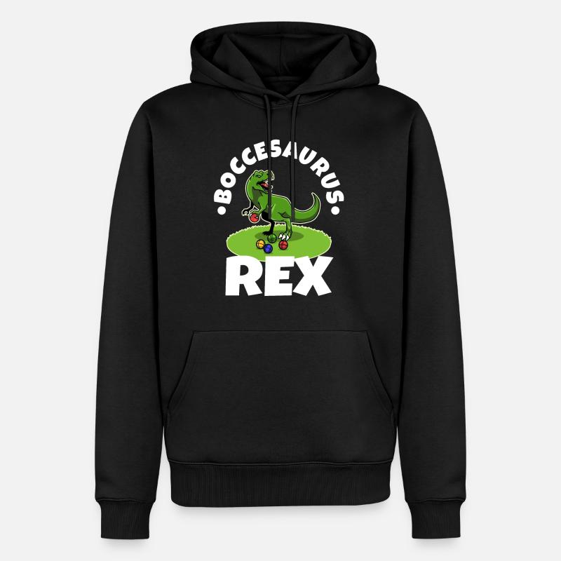 Boccesaurus Rex - Männer Premium Bio Hoodie - Schwarz