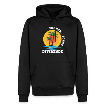 Sommer Sonne Dividende - Männer Premium Bio Hoodie - Schwarz - Vorne - Nico (187cm)
