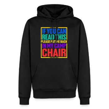 Please Put Me Back In My Camp Chair 3 - Men’s Premium Organic Hoodie - black - Front - Nico (187cm)