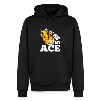 Kiss my ace volleyball - Männer Premium Bio Hoodie - Schwarz - Vorne - Nico (187cm)