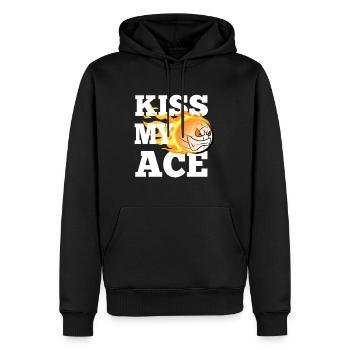 Kiss my ace volleyball - Männer Premium Bio Hoodie - Schwarz - Vorne - Nico (187cm)