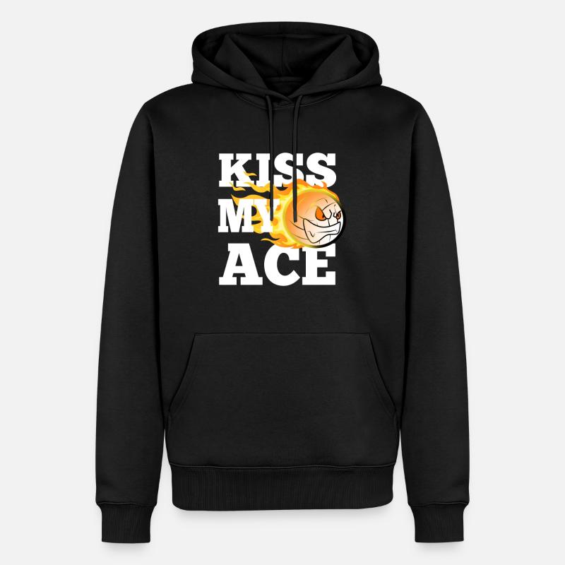 Embrasse mon as du volleyball - Sweat à capuche Premium bio Homme - noir