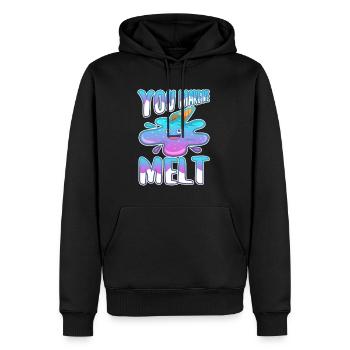 You make me melt, Eiscreme - Männer Premium Bio Hoodie - Schwarz - Vorne - Nico (187cm)