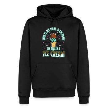 This is my human costume i'm really a ice cream - Männer Premium Bio Hoodie - Schwarz - Vorne - Nico (187cm)