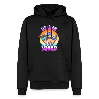 Ice cream squad - Männer Premium Bio Hoodie - Schwarz - Vorne - Nico (187cm)