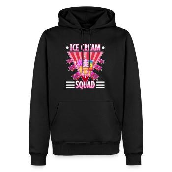 Ice cream squad - Männer Premium Bio Hoodie - Schwarz - Vorne - Nico (187cm)