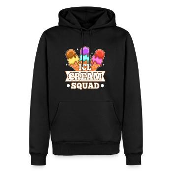 Ice cream squad - Männer Premium Bio Hoodie - Schwarz - Vorne - Nico (187cm)