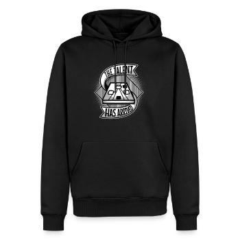 The Talent has arrived cornhole - Men’s Premium Organic Hoodie - black - Front - Nico (187cm)