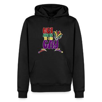 Not Afraid To Say Gay 4 - Männer Premium Bio Hoodie - Schwarz - Vorne - Nico (187cm)